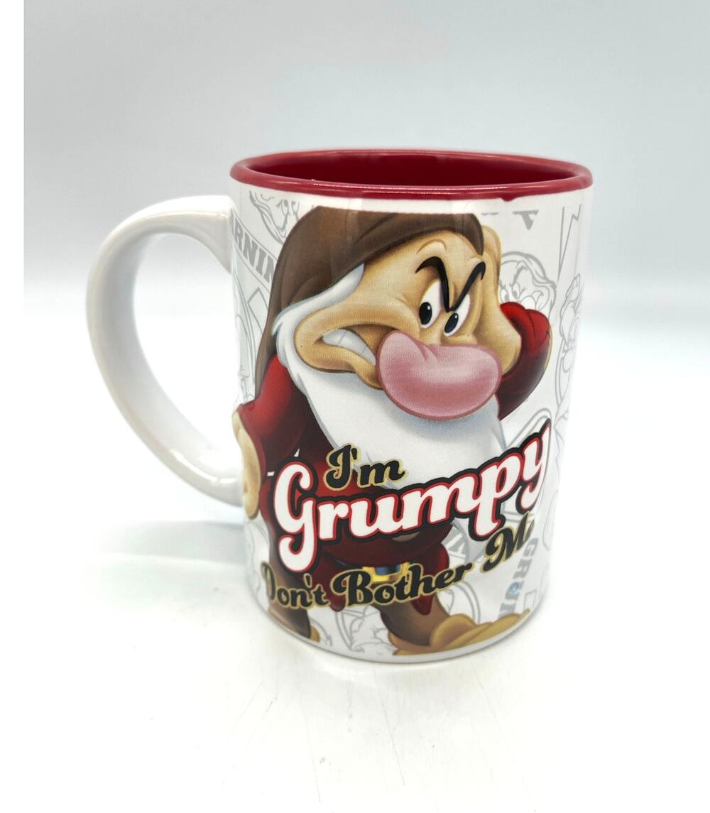 Disney Jerry Leigh I'm Grumpy "Don't Bother Me" Coffee Mug 4.5"